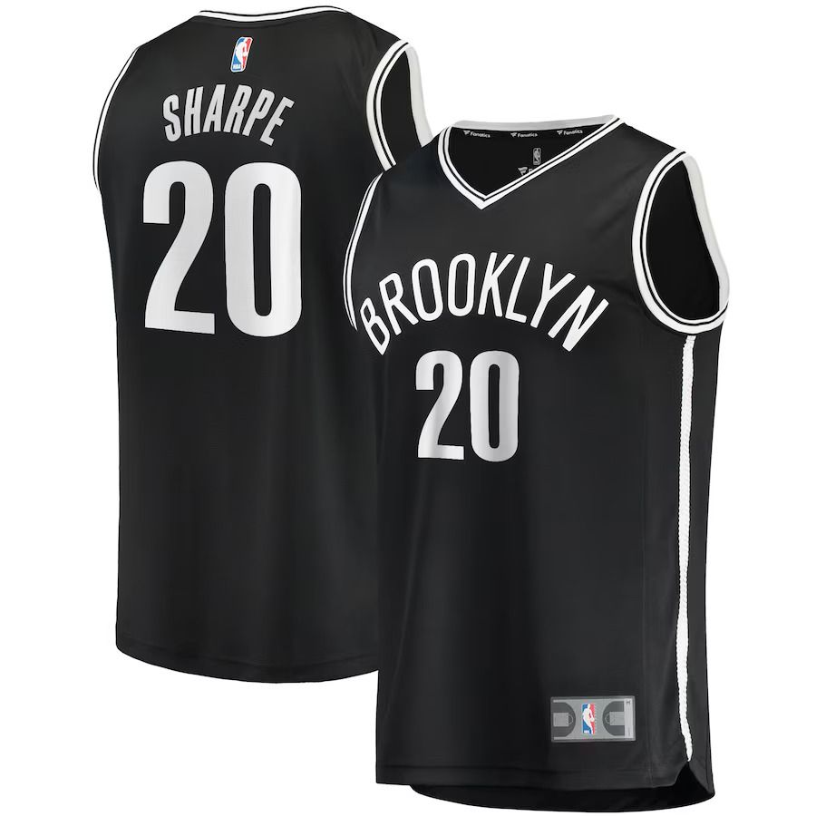 Men Brooklyn Nets #20 Day Ron Sharpe Fanatics Branded Black Fast Break Replica NBA Jersey->->NBA Jersey